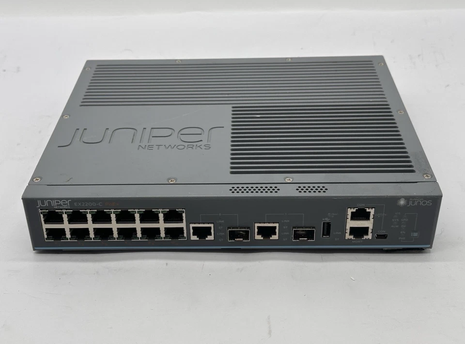Juniper EX2200-C-12P-2G 12-Port Ethernet PoE+ Network Switch-No Power Cable - Image 1 of 4