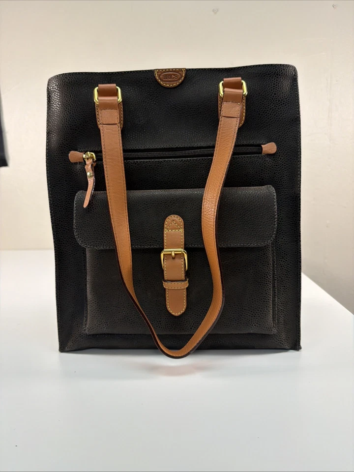 Bolso de Mano Bric’s Cuero Texturizado 11” Ancho por 13 Nuevo con Etiquetas Foto 1 de 4