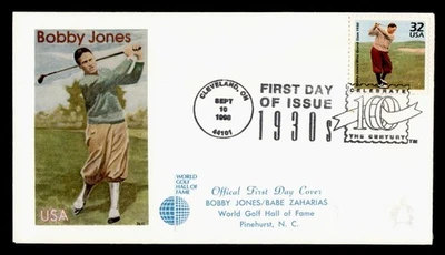 DR WHO 1998 FDC GOLF BOBBY JONES ANDREWS CACHET CELEBRATE CENTURY M60500 - Image 1 of 2