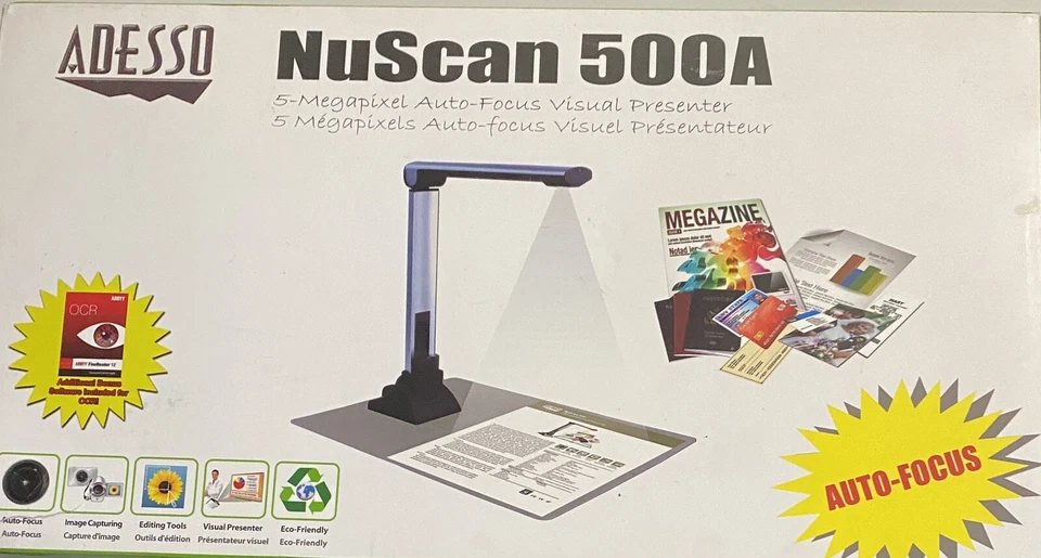 Adesso NuScan 500A - 5-Megapixel Auto-Focus Visual Presenter - Image 1 of 4