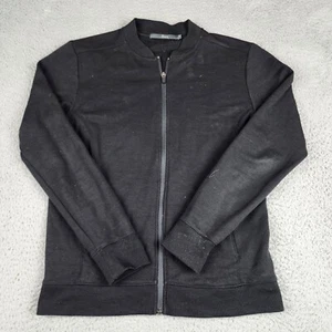 Ibex Sweater Mens Medium Black Full Zip Merino Wool Casual - Picture 1 of 9