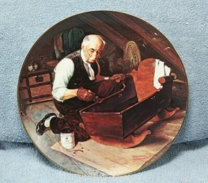 Norman Rockwell Grandpa's Gift 8 1/2" plate Bradford Exchange from Golden Moment - Picture 1 of 8