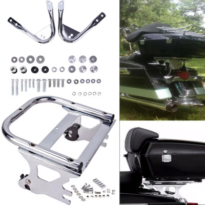 Two up Tour Pak Pack Rack & Docking Mount For Harley Touring Road King 1997-2008 Foto 1 de 4