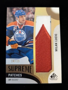 2017-18 Upper Deck SP Game Used Supreme Patches Milan Lucic Oil Drop Patch /15 - Picture 1 of 2