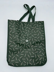 16 Zoll Lululemon wiederverwendbare Einkaufstasche stilvolles Tragen - grün und weiß - Bild 1 von 4