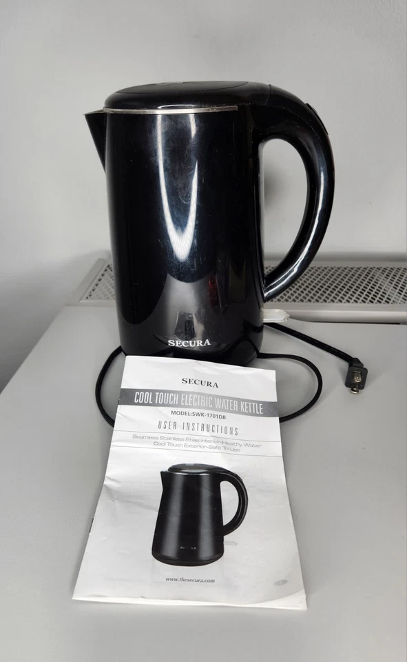 Chaleira de água Secura SWK-1701DP A parede dupla de aço inoxidável original 1,8 qrt - Imagem 1 de 4