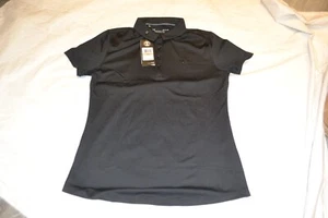 NEW Under Armour HeatGear Short Sleeve Golf Polo BLACK Womens Sz SM S - Picture 1 of 1