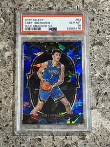 Chet Holmgren 2022-23 Panini Select Blue Cracked Ice Rookie #83 PSA 10 GEM MINT