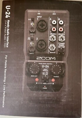 ⭐️⭐️⭐️⭐️⭐  Zoom U-24 2-In/4-Out Portable Audio Interface - Works 100% - Image 1 of 3