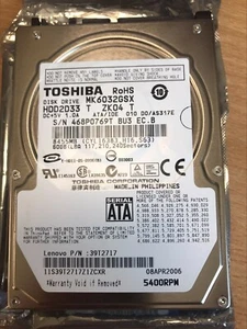 TOSHIBA MK6032GSX 60GB SATA Disk Drive - HDD2D33 - 39T2717 - Picture 1 of 4