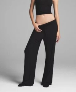 Skims Loose pants wide leg Onyx stretchy comfy black 90s boho sz 4XL - Picture 1 of 9