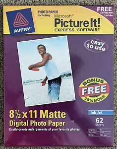 AVERY Picture It Express Software w/ 8 1/2" × 11" Matte Digital Photo Paper