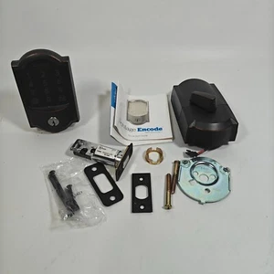 Cámara electrónica Schlage Camelot Encode Smart WiFi Deadbolt bronce envejecido BE489WB716 - Imagen 1 de 10