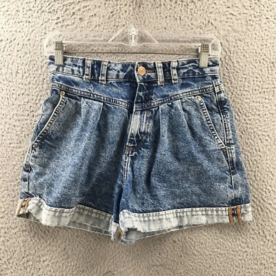 Pantalones Cortos Bershka Puños Calientes Para Mujer 02 (Real 27X3) Azul Denim Informal Cremallera Foto 1 de 4