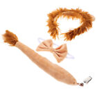  1 Set Halloween Animal Costumes Lion Ears Headband Bow Tie and Tail Prop for