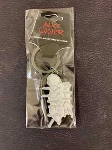 ALICE COOPER DRIPPING SILVER LOGO QUALITY METAL KEY RING OFFICIALLY LICENSED - Imagen 1 de 7