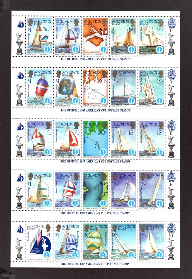 M29994 Islas Salomón 1986 Copa América Hoja X50 UMM Sg 570/2 var Cat £34 Foto 1 de 1