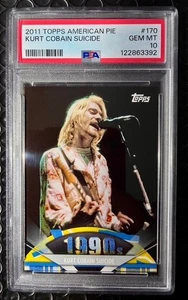 2011 Topps American Pie KURT COBAIN Suicide 170 PSA 10 *Low Pop* RIP Nirvana - Picture 1 of 2