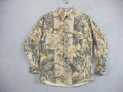 Camisa De Colección Territorio del Noroeste Para Hombres Mediana Camuflaje Franela Botón Foto 1 de 4