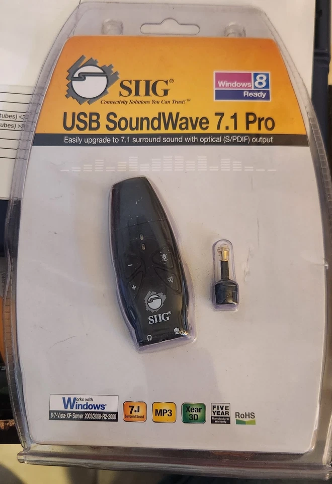 SIIG ALP1530X USB SoundWave 7.1 Pro actualización a 7.1 con salida óptica S/PDIF Foto 1 de 1