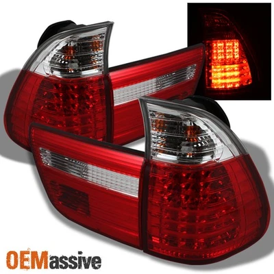 Se adapta a 00-06 BMW E53 X5 Sport SUV rojo claro LED luces traseras luces de freno izquierda+derecha Foto 1 de 2