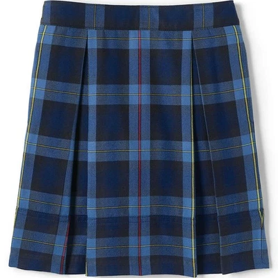 Skort plissado Lands' End feminino tamanho 12 azul francês parte superior do joelho ajustável - Imagem 1 de 4