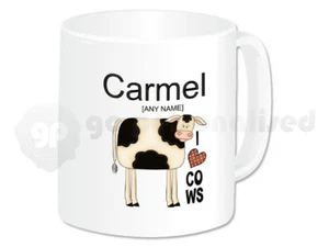 Personalised I Love Cow Mug Custom Name Cup Farm Animal Birthday Christmas Gifts - Foto 1 di 2