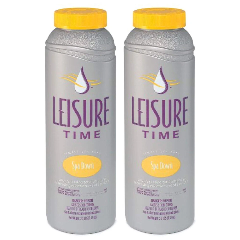 Leisure Time Spa Down pH Balancer Adjuster Decreaser 2.5lb for Spa & Hot Tub 2pk