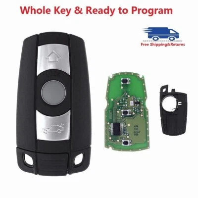 For 2006 2007 2008 2009 BMW 1 3 5 6 Series M3 M5 M6 X1 X5 X6 Z4 Remote Key Fob - Image 1 of 4