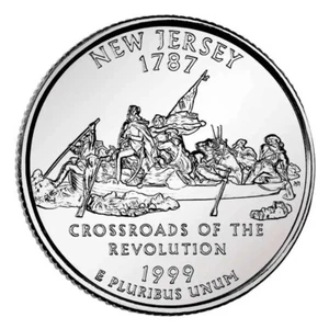 1999-D New Jersey State Quarter ~ US-prägte Münze aus original postfrisch Tasche - Bild 1 von 1