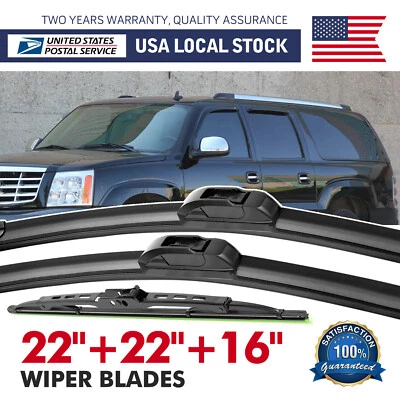 Fit For GMC Envoy 2006-2002 22"+22"+16" Premium Beam Wiper Blades (Set of 3) - Image 1 of 4