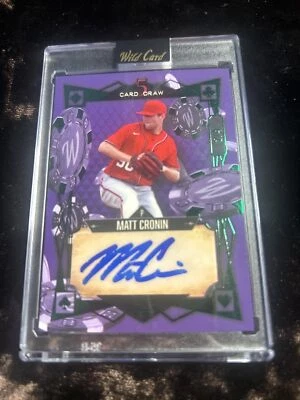2023 Wild Card 5 Card Draw Matt Cronin Purple/Green Auto 2/4 #5CDM-50 - Image 1 of 2