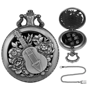 7pcs/Set Polyhedral Metal Dice in Pocket Watch Shell Role Playing Board Games - Picture 1 of 14