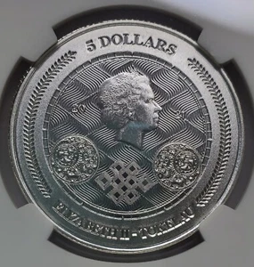 2021 TOKELAU 1 OZ .999 SILVER CHRONOS $5 FIVE DOLLARS NGC MS70 PM0050 - Picture 1 of 6