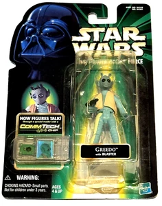 Star Wars The Power of the Force POTF Greedo mit Blaster CommTech Chip 1999 - Bild 1 von 2