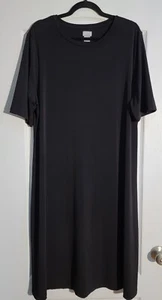 Chicos Midikleid Damen Größe 4 XXL Schwarz Kurzarm Jersey Stretch Minimalistisch - Bild 1 von 6