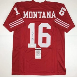 Autographed/Signed JOE MONTANA San Francisco Red Football Jersey JSA COA Auto - Picture 1 of 4