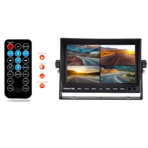 9" Quad Split Screen Monitor Realtime DVR Recorder AHD For Truck Bus RV Camera - Picture 1 of 8