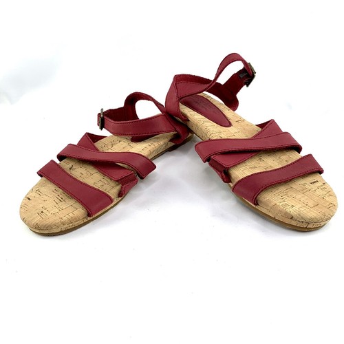 Sandali Timberland donna taglia 10 Earthkeepers Spaulding rosso cinturino alla caviglia 8017A