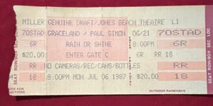 Boleto de concierto de Paul Simon Jones Beach Long Island NY 6 de julio de 1987 - Imagen 1 de 1