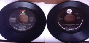 2 EX ABC 45 rpm RAY CHARLES I can't stop loving you & I want to talk about you - Picture 1 of 11