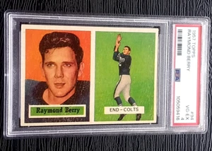 1957 TOPPS RAYMOND BERRY FOOTBALL RC #94 **CENTERED** **NO CREASES** PSA 4 VGEX - Picture 1 of 5