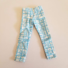 Fits Ken Allen Doll Pants Flannel Blue Print With Snap No Tag Vintage