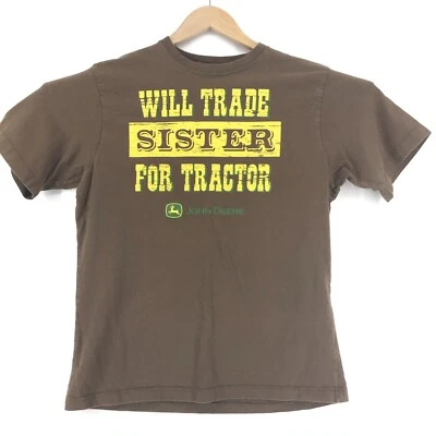 John Deere Boys T Shirt 14/16 Will Trade Sister For Tractor - Image 1 of 4