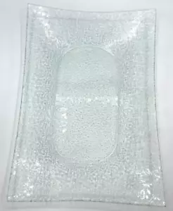 Bandeja para servir vidrio plato curvo 13" muelle 1 importa diseño de burbuja - Imagen 1 de 6