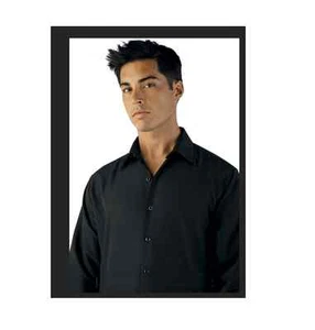 Neu Herren Schwarz Weich Mikrofaser Liegend Smoking Hemd Smoking Kragen Beste Qualität - Bild 1 von 3