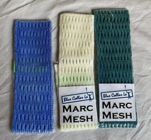 Blue Collar Lax March Mesh Waxed Lacrosse Mesh - 3 pieces - green, blue, white - Picture 1 of 3