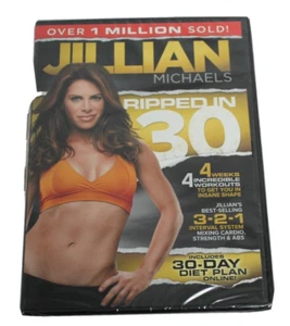 Jillian Michaels Ripped In 30 DVD 4 Workouts 30 Day Diet Plan Online - Imagen 1 de 2