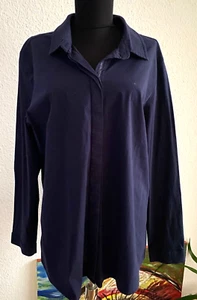 NO SECRET Damen Hemdbluse mit Glitzerknöpfe Gr. 46 (fällt aus wie 44). - Bild 1 von 3