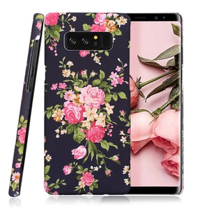 For Samsung Galaxy S9 S8 Plus Flower Pattern ProtectiveHard Thin Slim Case Cover - Picture 1 of 14
